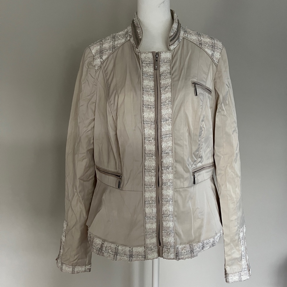 White House Black Market Chic Tan/Cream Jacket for Women